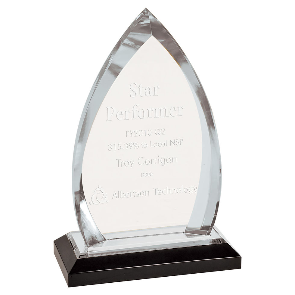Thumbnail: Oval Impress Acrylic Award