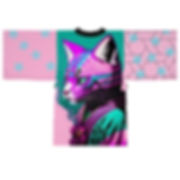 Long Sleeve Kimono Robe - "Sakura Samurai"