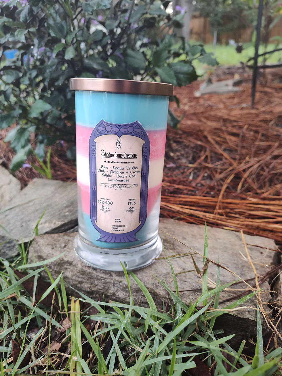Thumbnail: Trans Flag Status Jar Candle