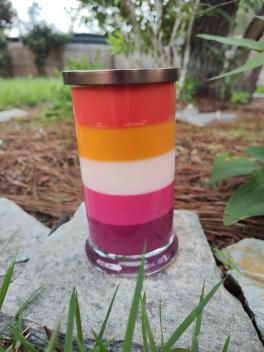 Thumbnail: Lesbian Flag Status Jar Candle