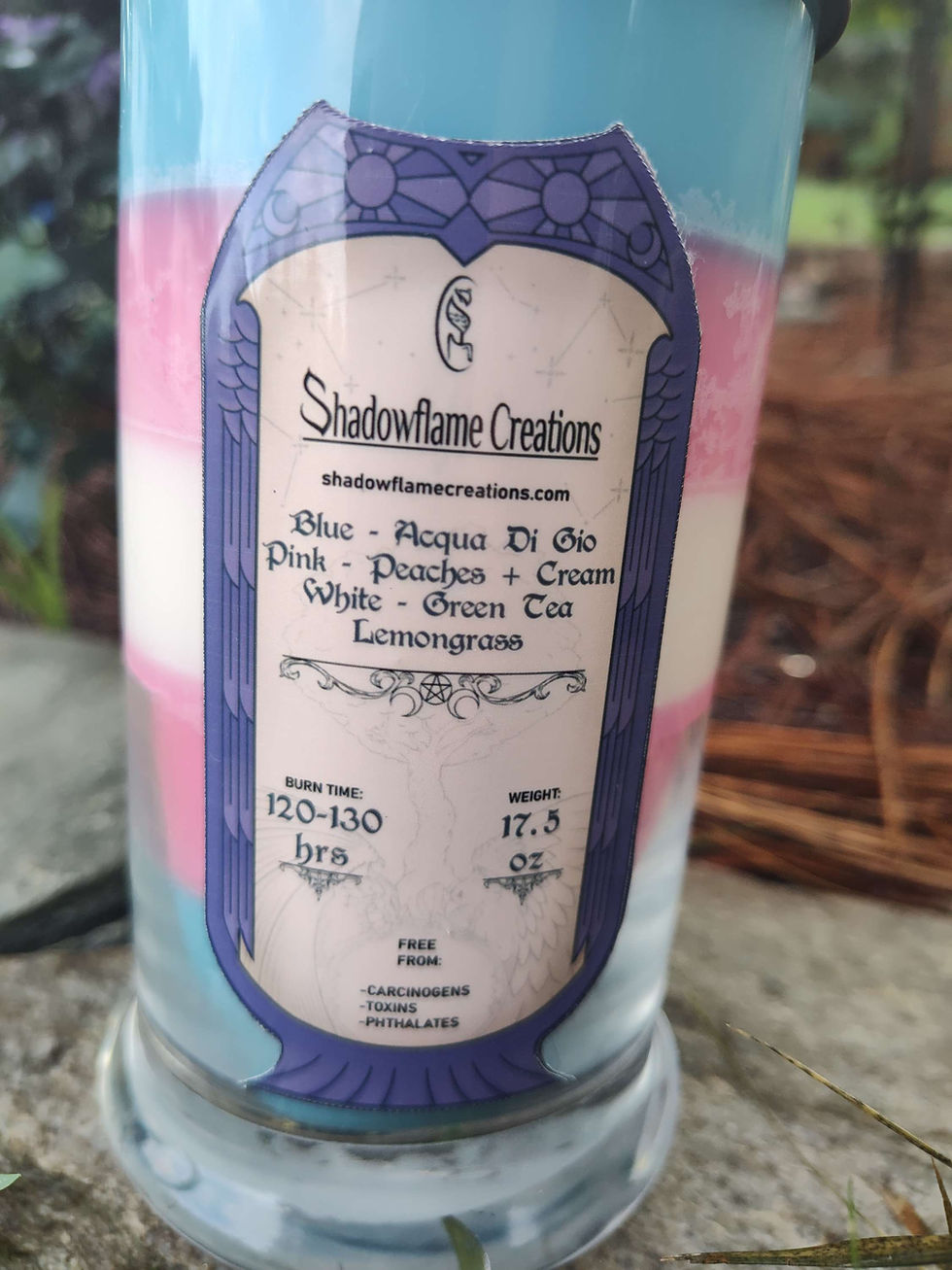 Thumbnail: Trans Flag Status Jar Candle