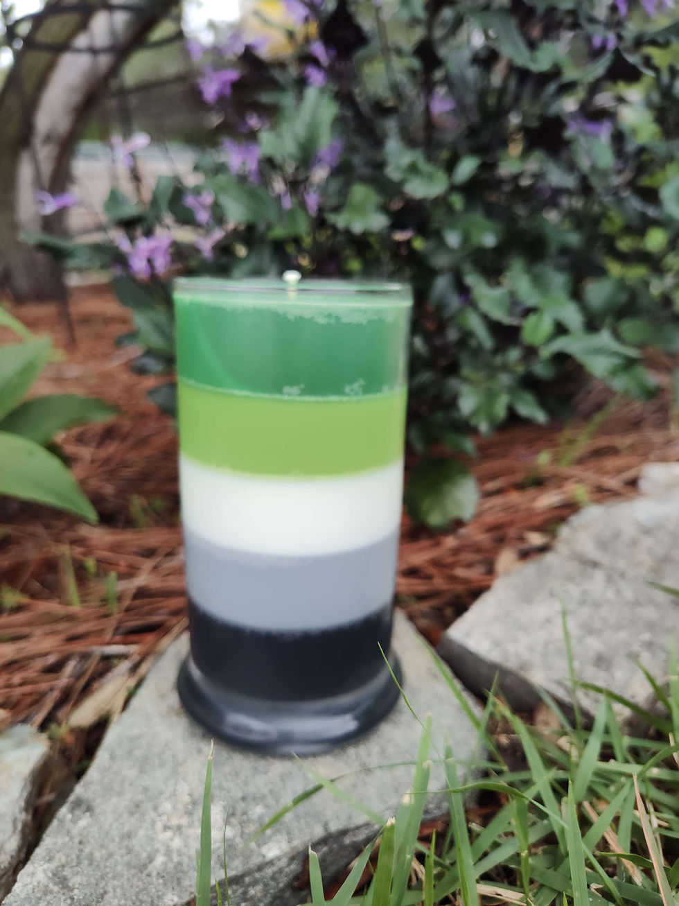 Thumbnail: Aromantic Flag Status Jar Candle