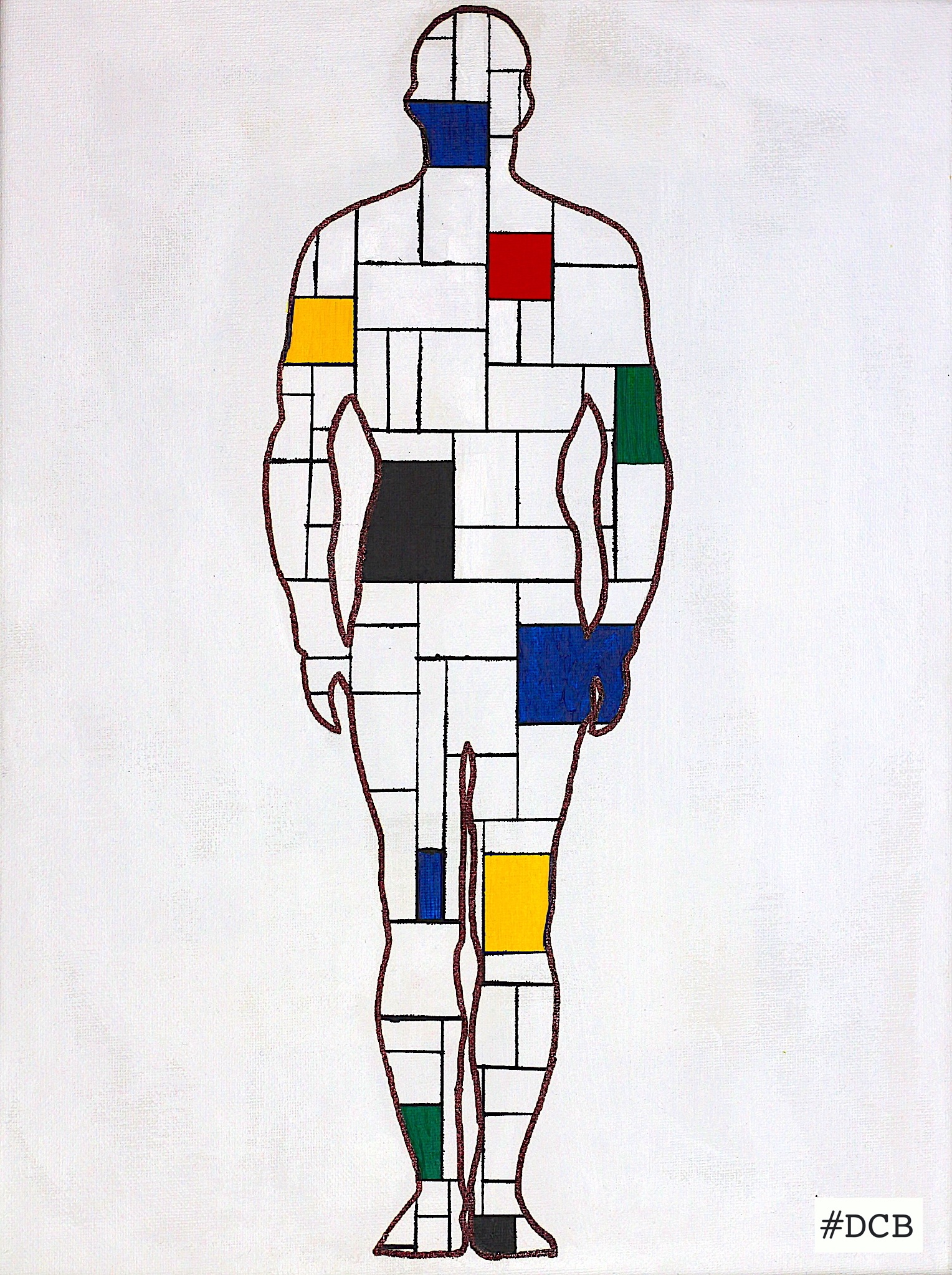 Mondrian Man-40x30