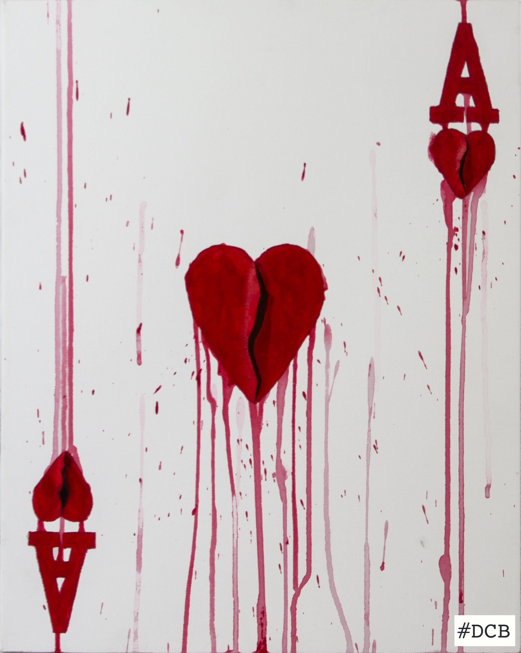 Sick heart (asso di cuori)-50x40