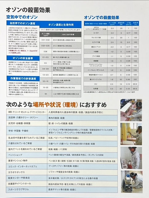 オゾンの殺菌効果