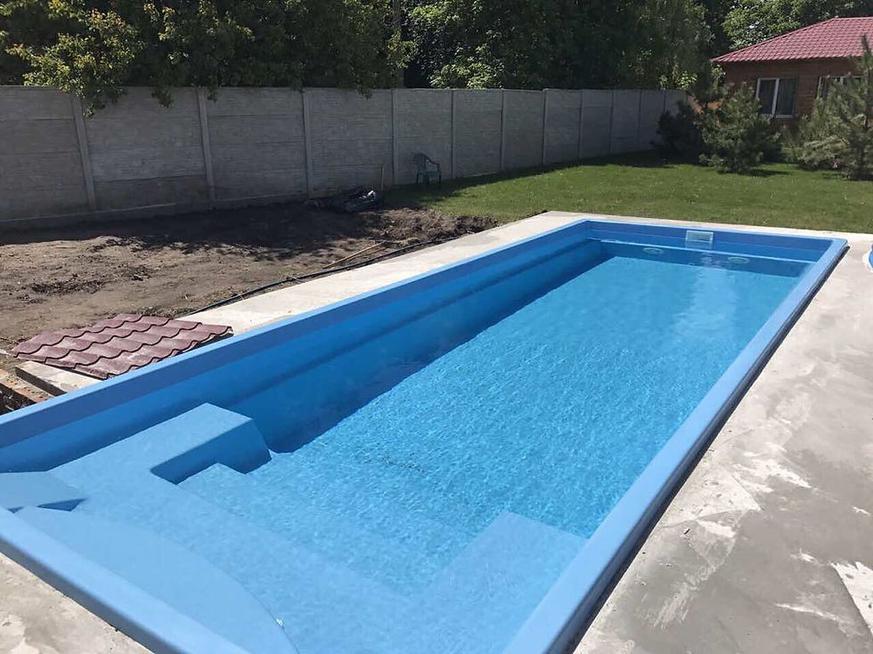 בריכת פיברגלס 50 שנות אחריות USA 7.6X3