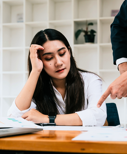 A young woman feeling upset