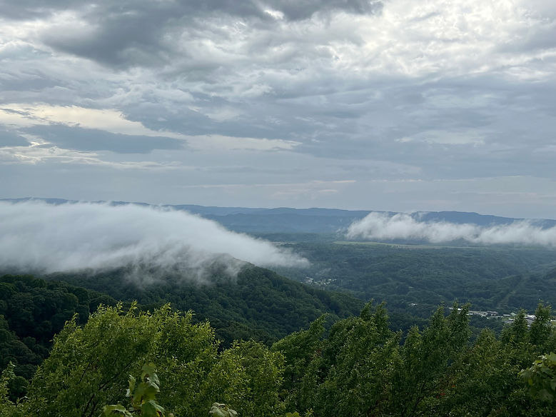 Sunset image of the Appalachian mountains