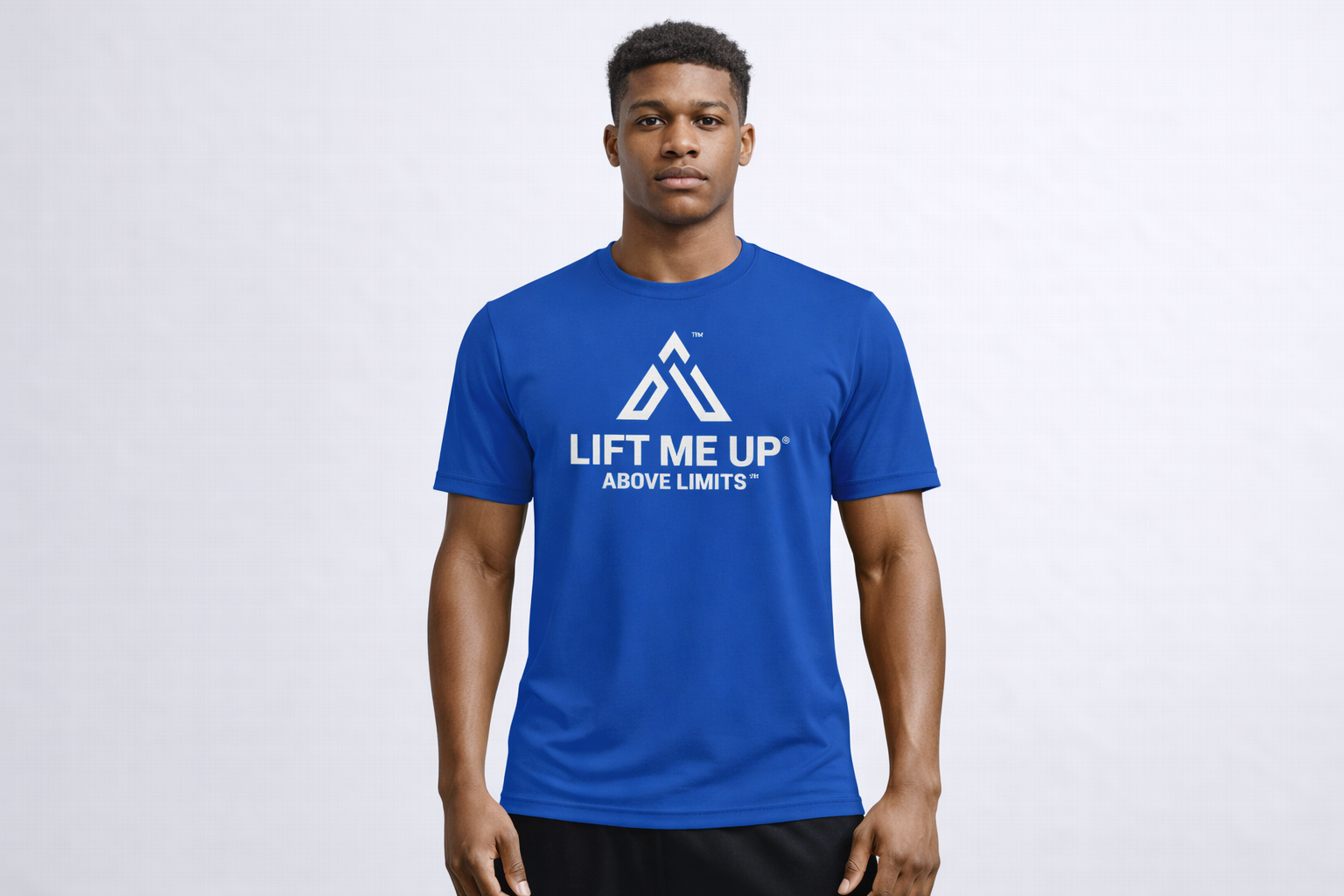 LIFT ME UP "ABOVE LIMITS" Moisture-Wicking Shirt Practice Blue