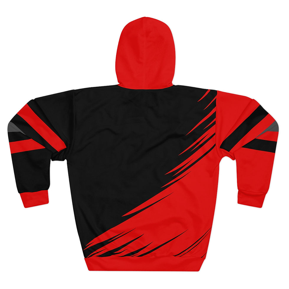 Thumbnail: LIFT ME UP "ABOVE LIMITS' Hoodie — Fireline Red & Midnight Grind Limited Edition