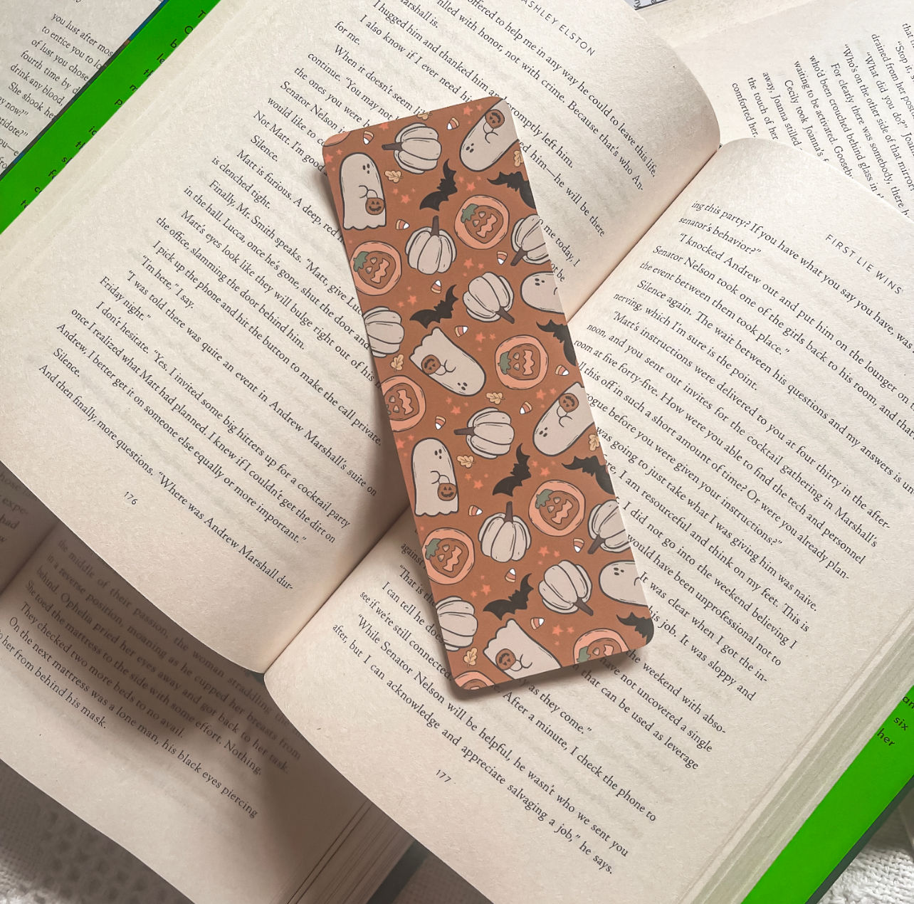 Halloween Sugar Cookies, Pumpkins, Ghosts & Bats Bookmark