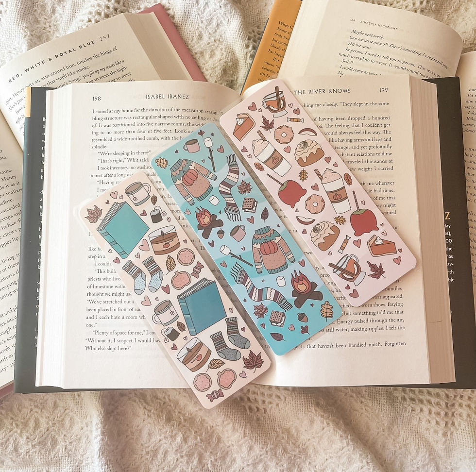 Fall Themed Cozy Reader Halloween Bookmark Set