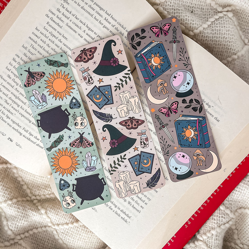 Witchy Halloween Themed Bookmark Set