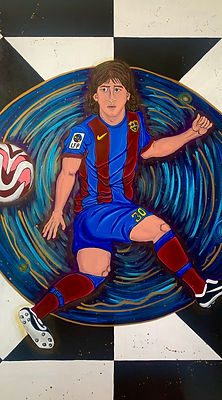 Artwork 7 Dariana Arias 48 x48 Genesis Let There Be Messi 2024 Mixed Media.jpg