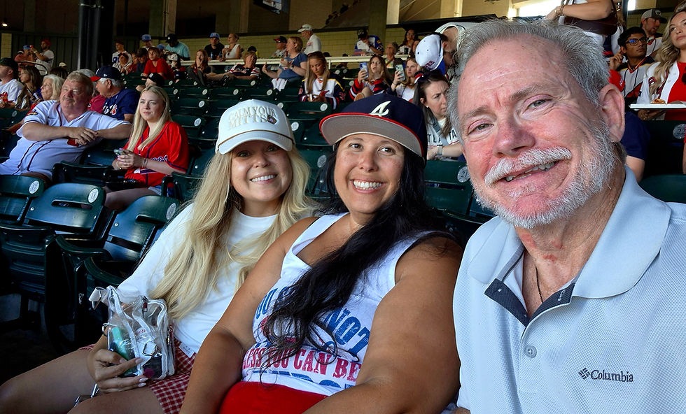 With Liza and Kerri ahead of the June 3 game in Atlanta. (Wayne Smith photos.)