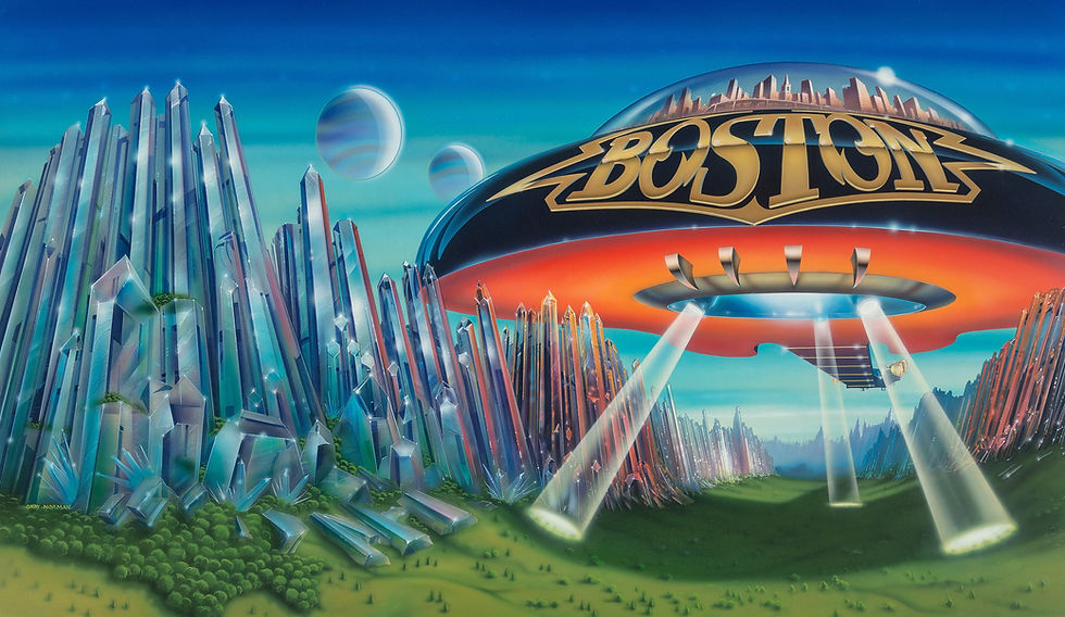 Cover art from Don't Look Back (1978) by the band Boston.