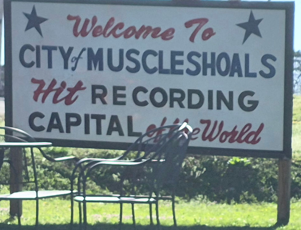 Sign outside Muscle Shoals Sound.