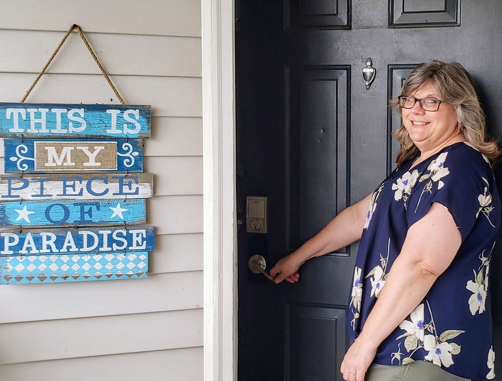 Dorinda when we first bought our condo in April 2022.