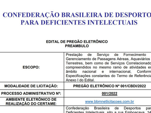 CBDI PUBLICA EDITAL DE PREGÃO ELETRÔNICO Nº 001/CBDI/2022-PREÂMBULO