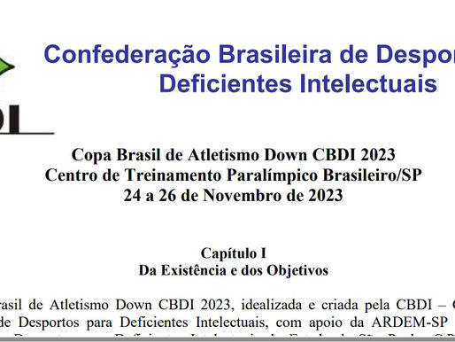 COPA BRASIL DE ATLETISMO DOWN 2023: ATENÇÃO TÉCNICOS – CBDI PUBLICA ALTERAÇÕES NO REGULAMENTO