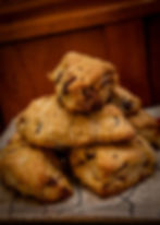 Stack of freshly baked scones