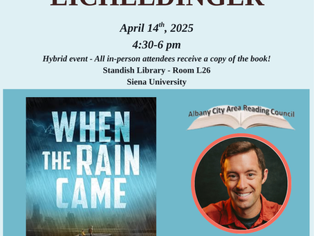 Reminder! Join ACARC on April 14th in Conversation with Author Matt Eicheldinger