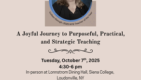 A Joyful Journey to Purposeful, Practical, and Strategic Teaching: A Presentation with Colleen Keough, 2025 NYS Teacher of the Year