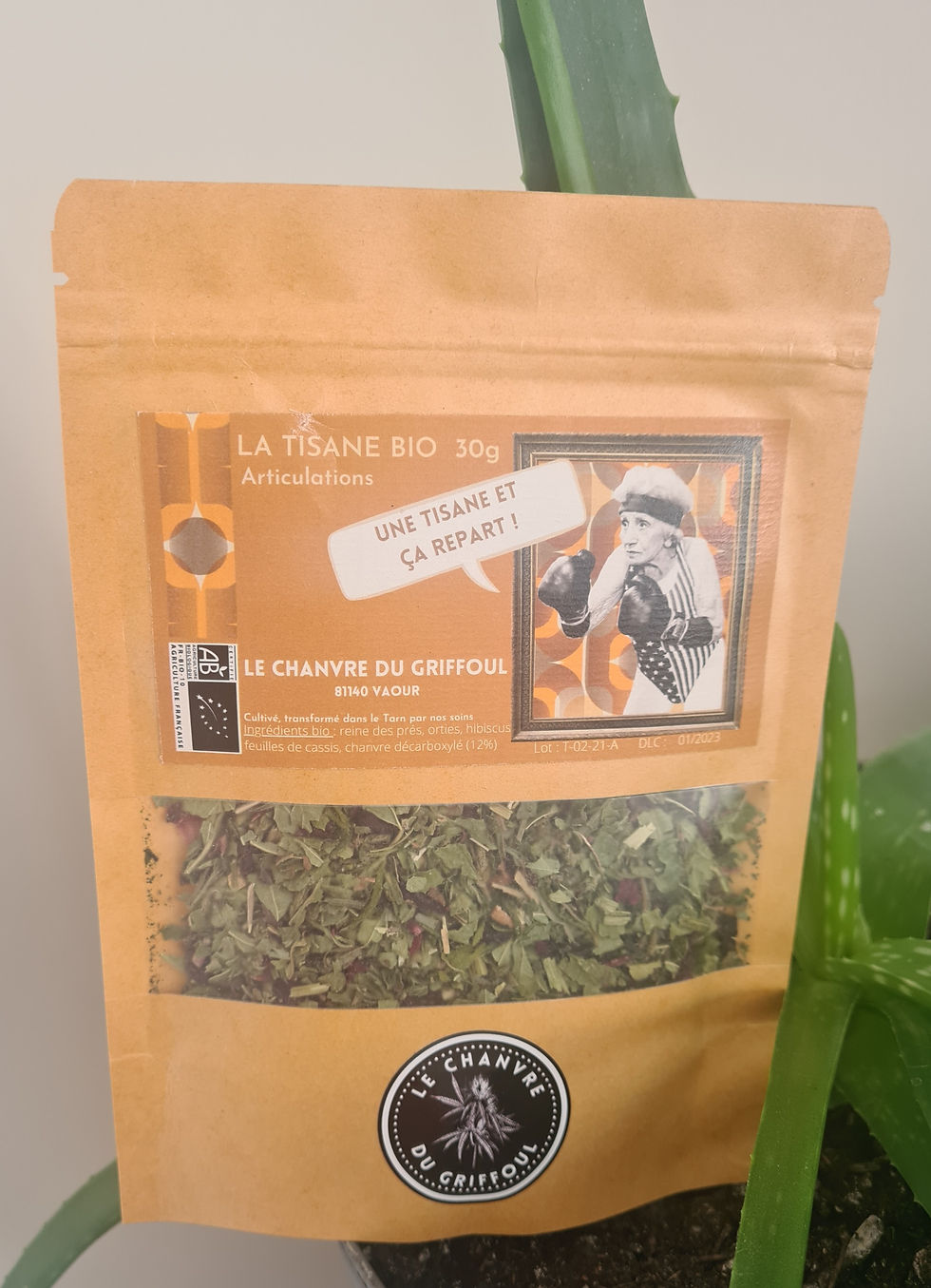 Tisane CBD articulations Le Chanvre du Griffoul