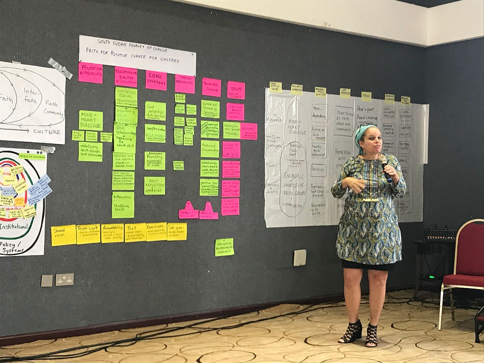 Dr Kerida McDonald, UNICEF taking participants through the Journey of Change Development