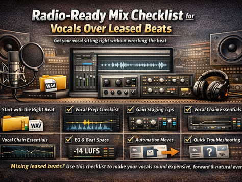 Radio‑Ready Mix Checklist for Vocals Over Leased Beats