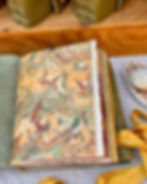 elegant marbled paper handmade leather journal