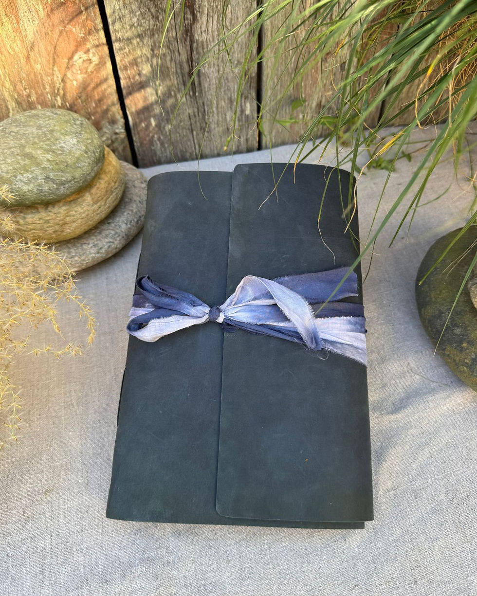 handmade Aquinnah leather journal large size
