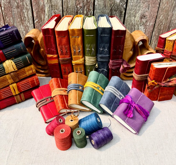 merlin leather journals in a rainbow of color
