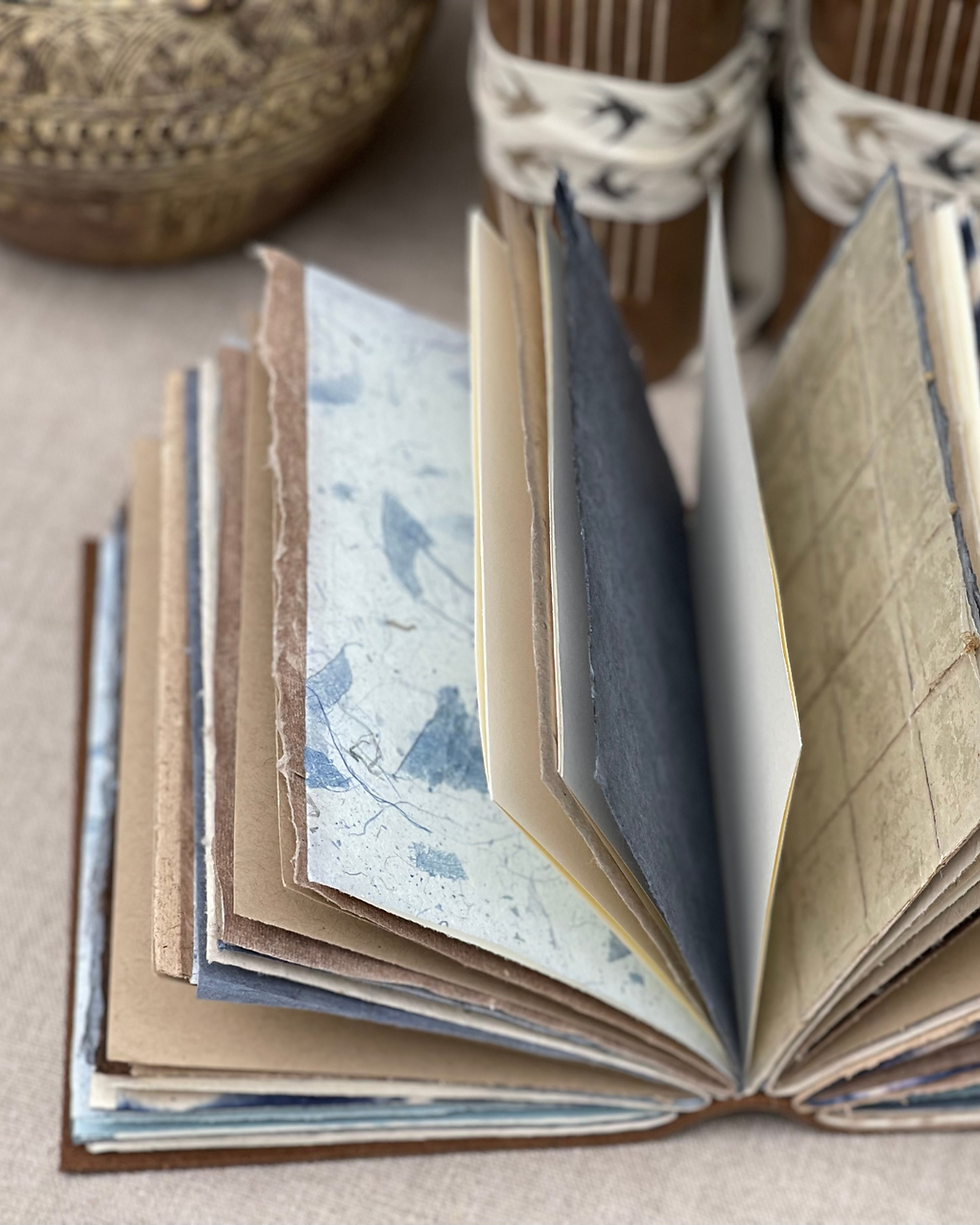 Thumbnail: inside pages of earth and sky leather journal