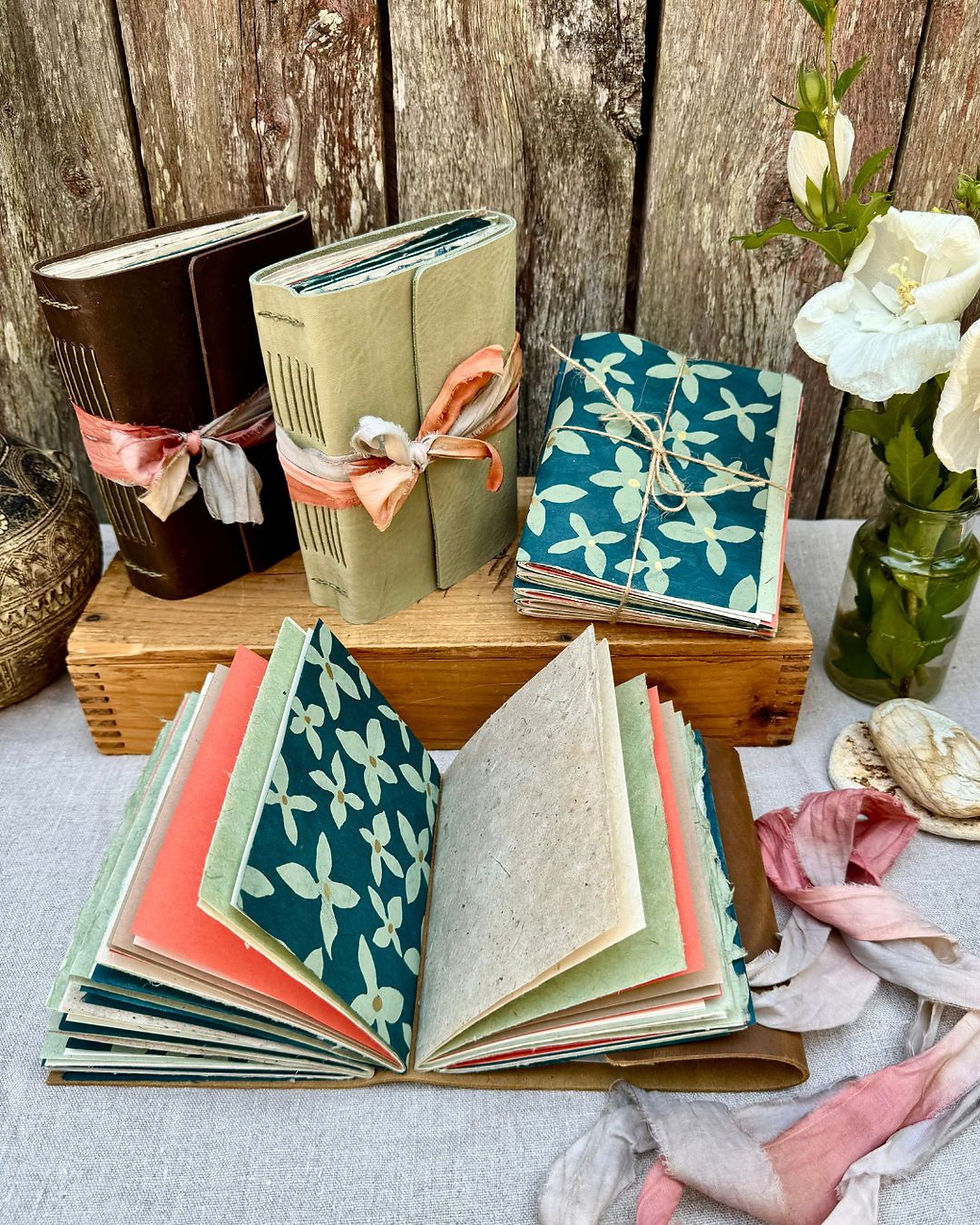 Thumbnail: earthbound beauty leather journal interior pages