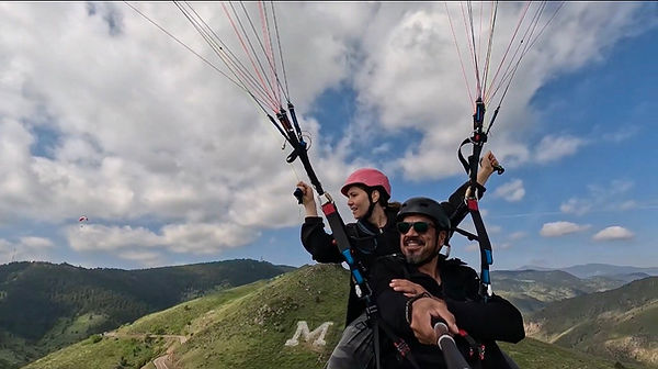 The paragliding flights take off from lookout mountain right next to the Iconic M of Golden Colorado