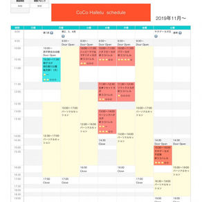11月のレッスン内容と休講について