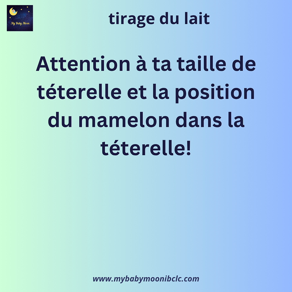 taille de téterelle pour tirage du lait