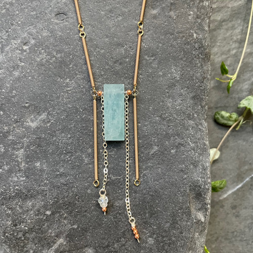 Necklace Short, Aquamarine blucedesigns