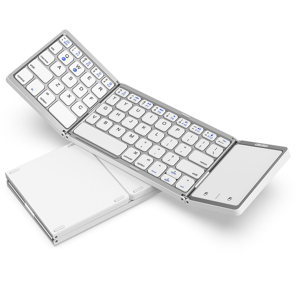 Thumbnail: Seenda Foldable Wireless Bluetooth Keyboard Rechargeable Folding Portable Keybo