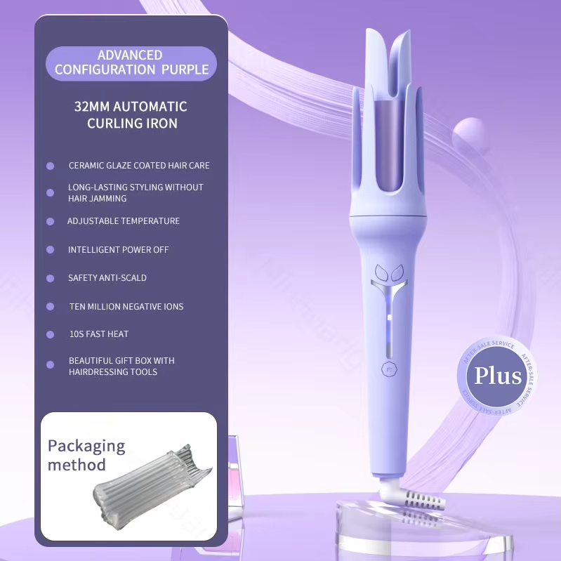 Thumbnail: Automatic Curling Iron 32 mm Big Roll Anion  Ceramic Hair Curler 4-Speed Adjust