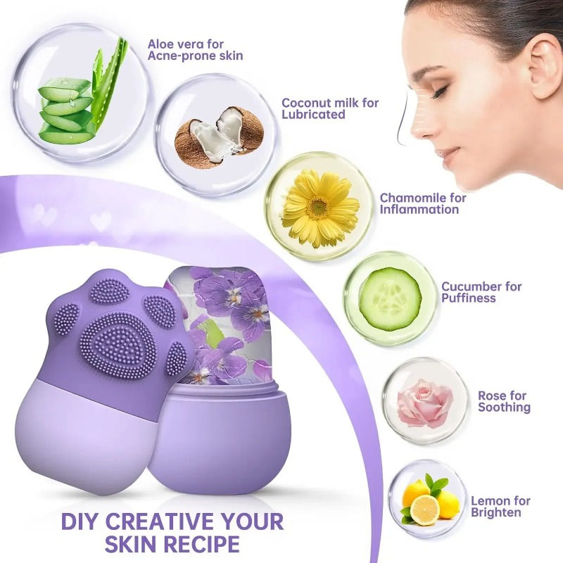 Thumbnail: Silicone Ice Facial Roller Face Lifting Contouring Tools Ice Cube Cooling Facia