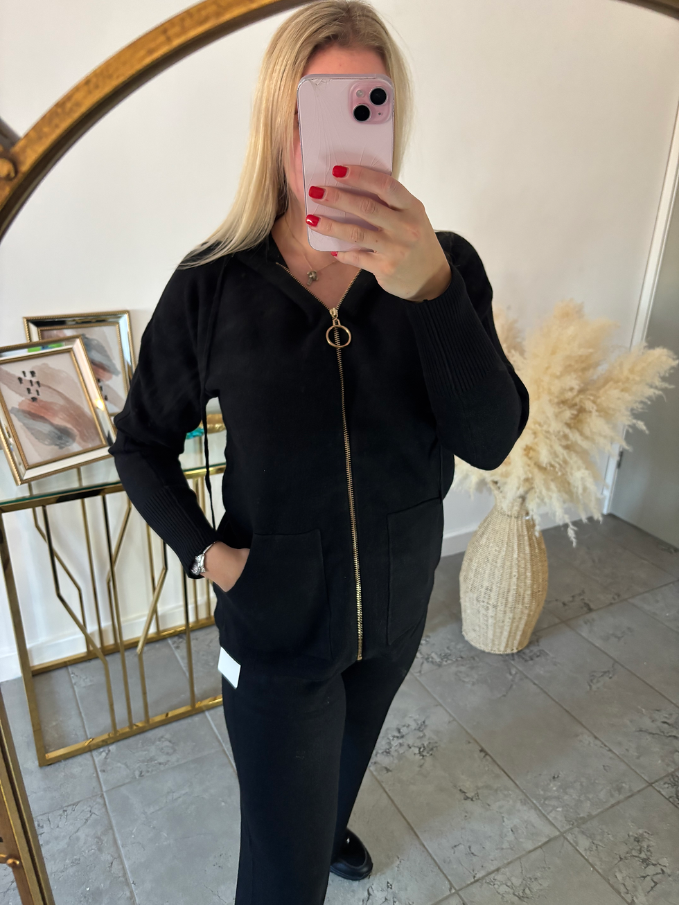 Thumbnail: GOLD ZIP TROUSER SET 