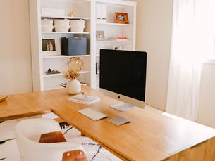 How to style office shelves