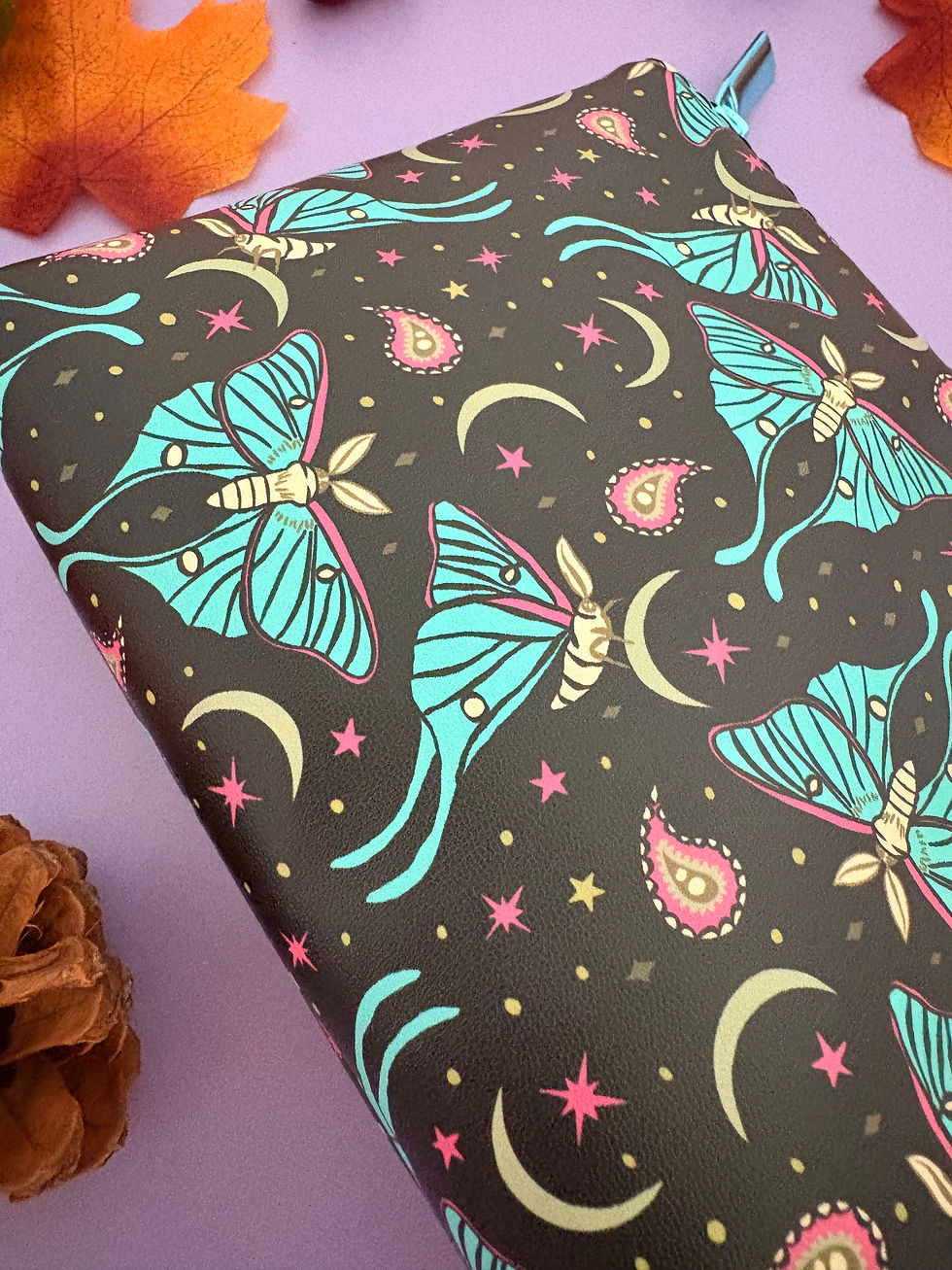 Thumbnail: Spoopy Boxy Zip Pouch - Celestial Moths