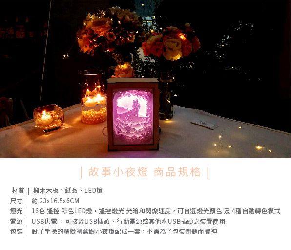 Thumbnail: 客製化 | 光影故事 | 紙雕小夜燈 | 人像訂製 | 暑夏 嫩綠舒心