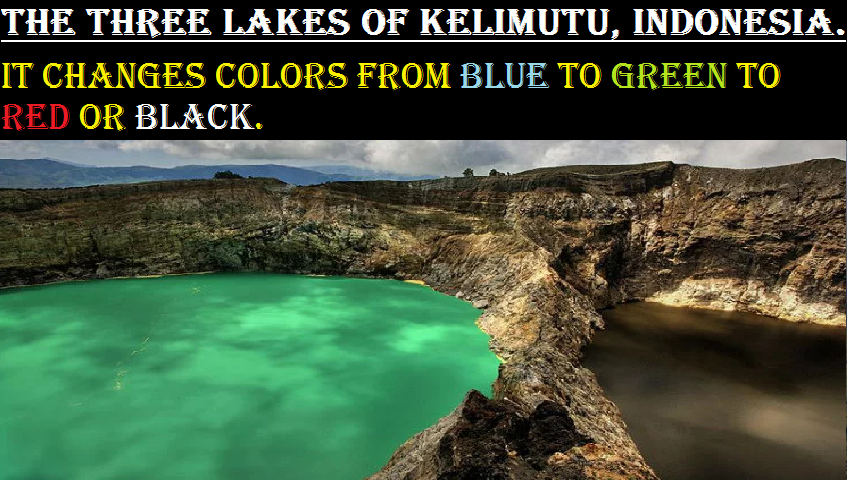 Color Changing Lake of Kelimutu, Indonesia.