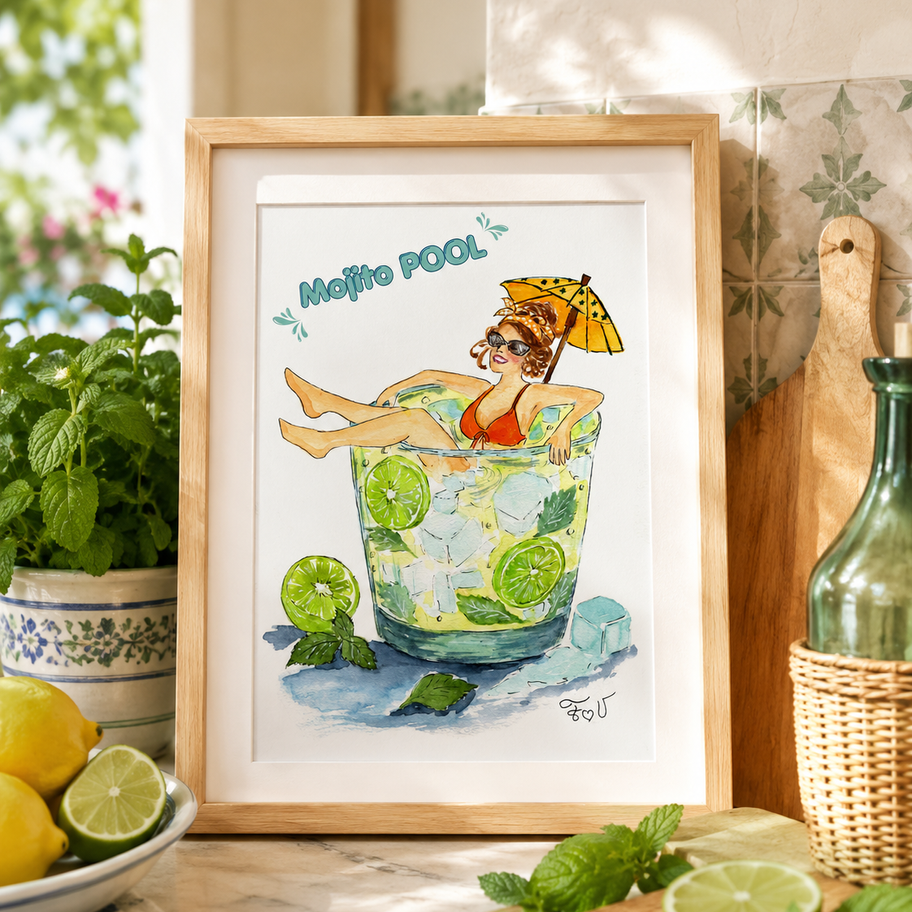 Mini Affiche Mojito Pool