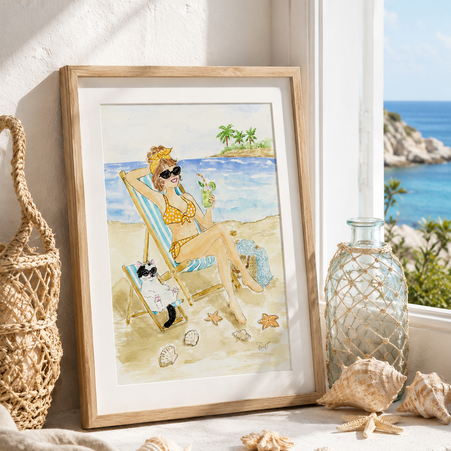 Suzy et Myrtille à la plage