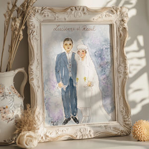 portrait de famille aquarelle